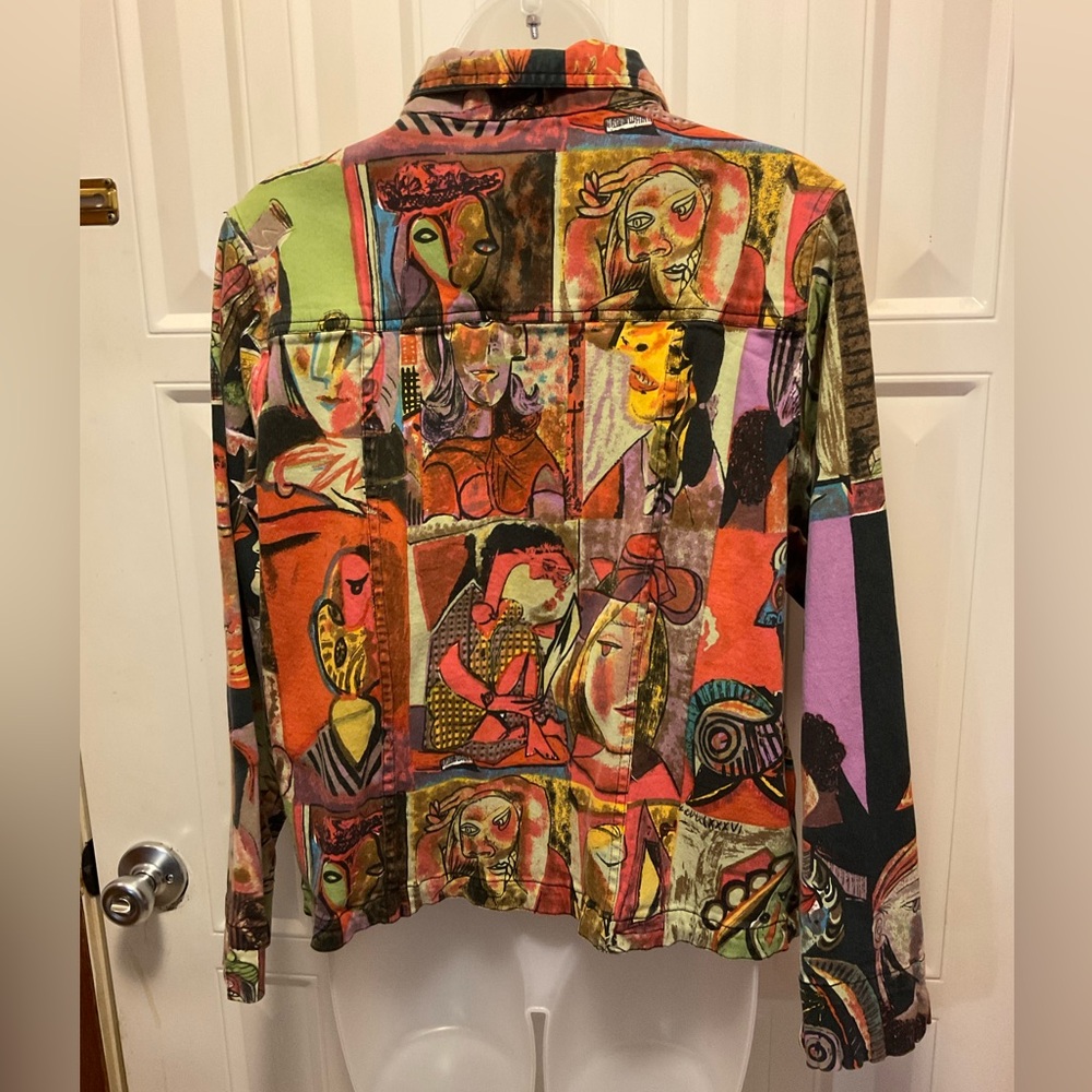 CJ Banks Women’s Jacket abstract Picasso art unusual - Picture 5 of 8